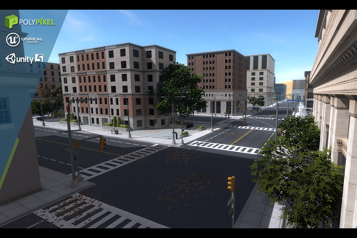 Urban City Pack, an Architecture 3D Model by PolyPixel (Photo 3 of 9)