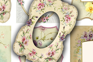 9 ACEO JPG images - Vintage Postcard, a Print Template by Kseniya-Omega