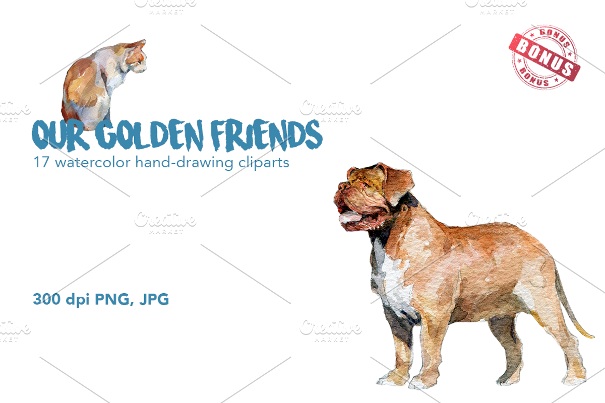 Watercolor dog breeds pack, an Animal Illustration by dm_art (Photo 2 of 6)