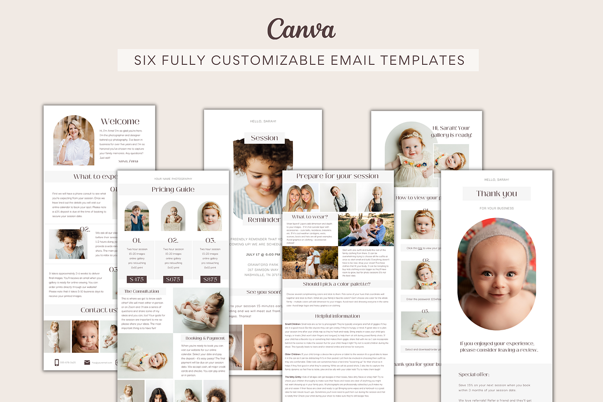 Photography Email Template Bundle, an Email Template by Sweet Little Muse (Photo 2 of 4)