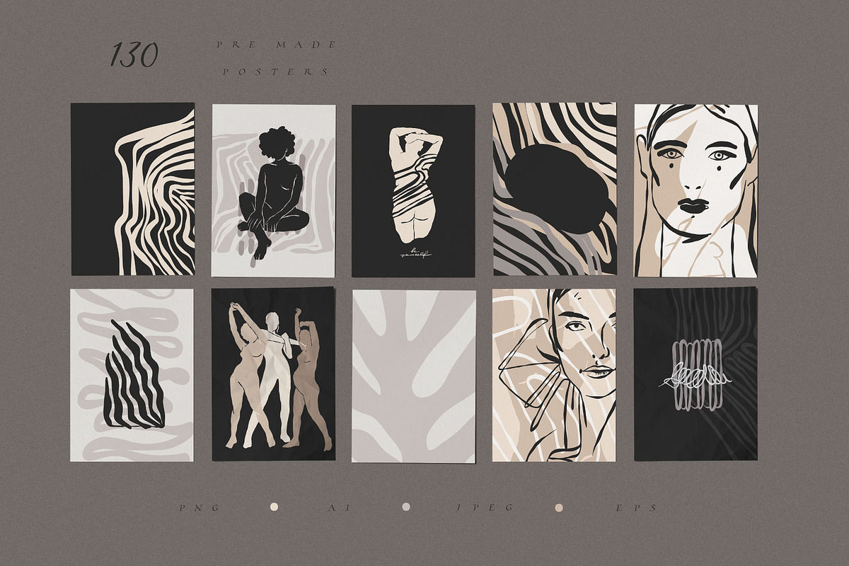 Feminine abstract poster gallery, a Person Illustration by Anastasy_helter (Photo 10 of 32)