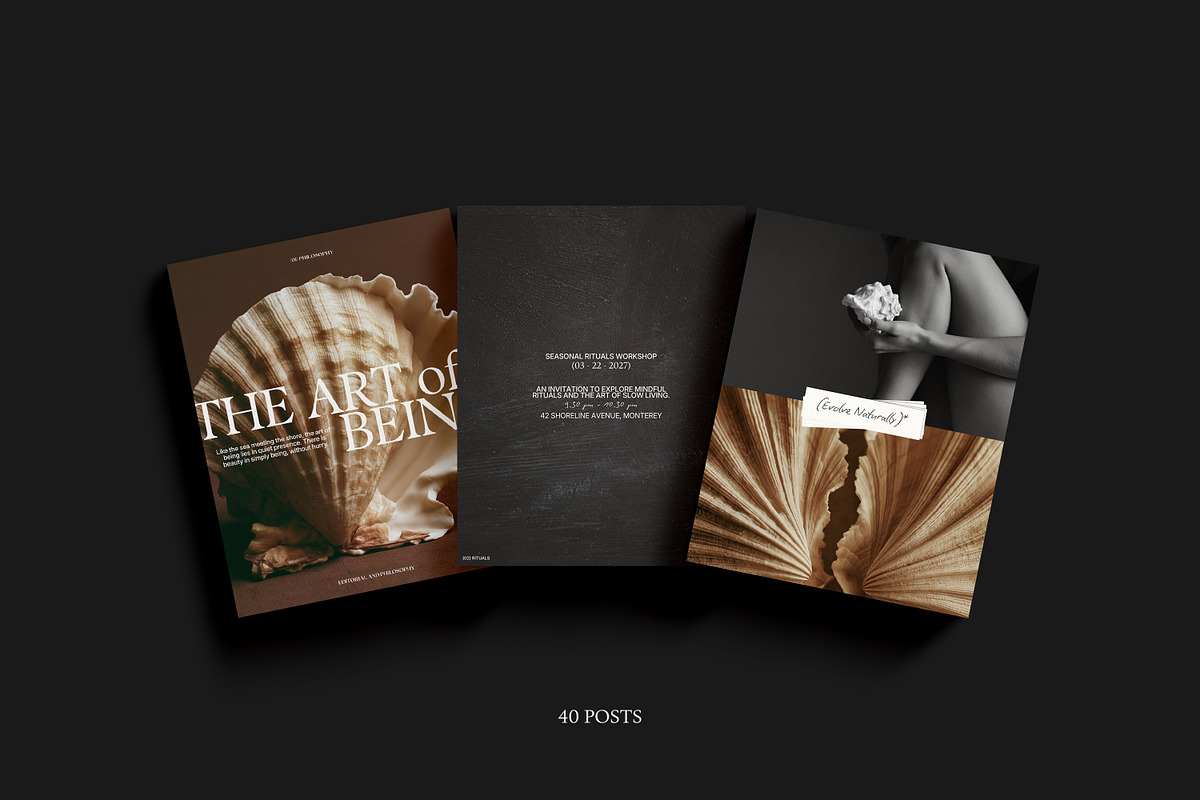 Editorial Wellness Instagram Kit, a Social Media Template by Wildnun Studio (Photo 4 of 10)
