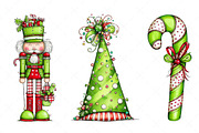 Green Christmas Clipart Png, an Illustration by Craft Nest (Thumbnail 11 of 11)