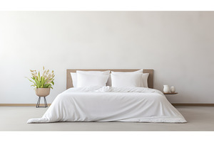 serene pillow on white ai generated, an Arts & Entertainment Photo by pikepicture