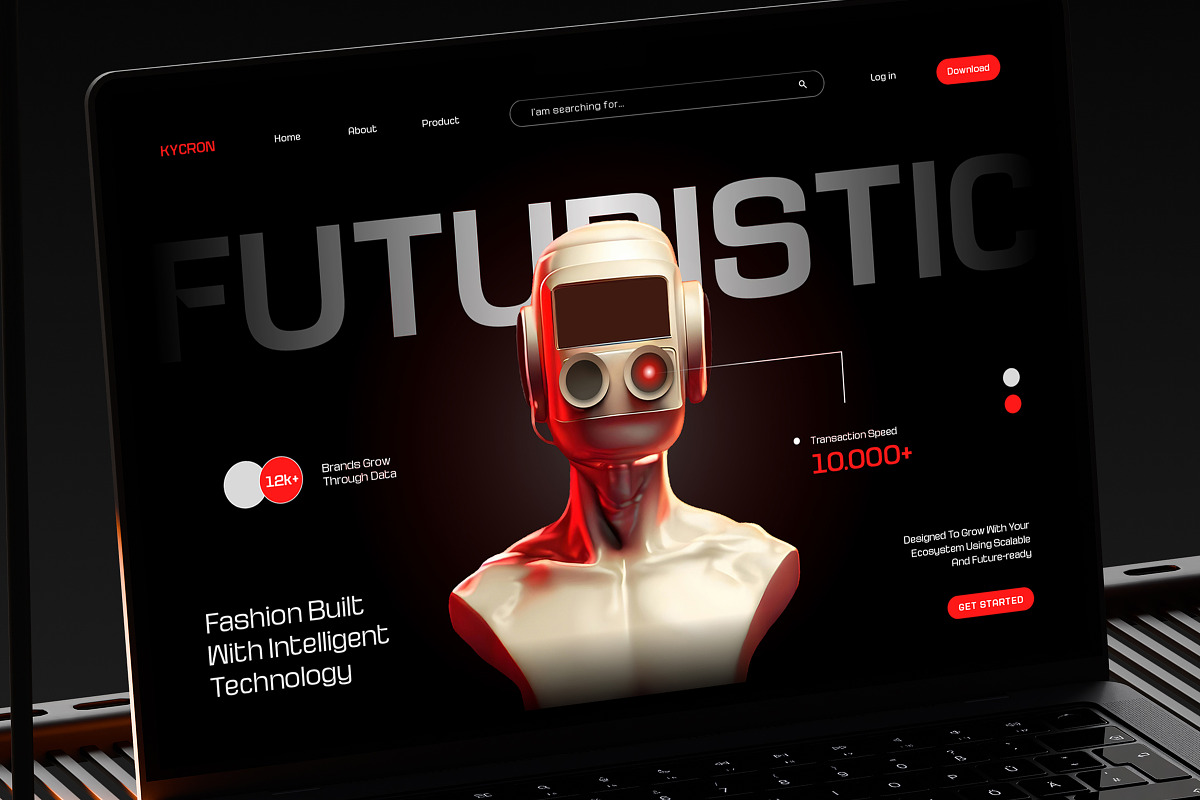 Kycron - Futuristic Sans Font Family, a Sans Serif Font by Sekyra Lab (Photo 11 of 13)