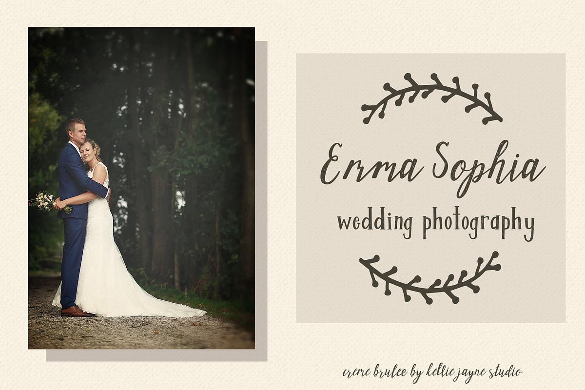Creme Brulee Font Duo and Logo Kit preview 5