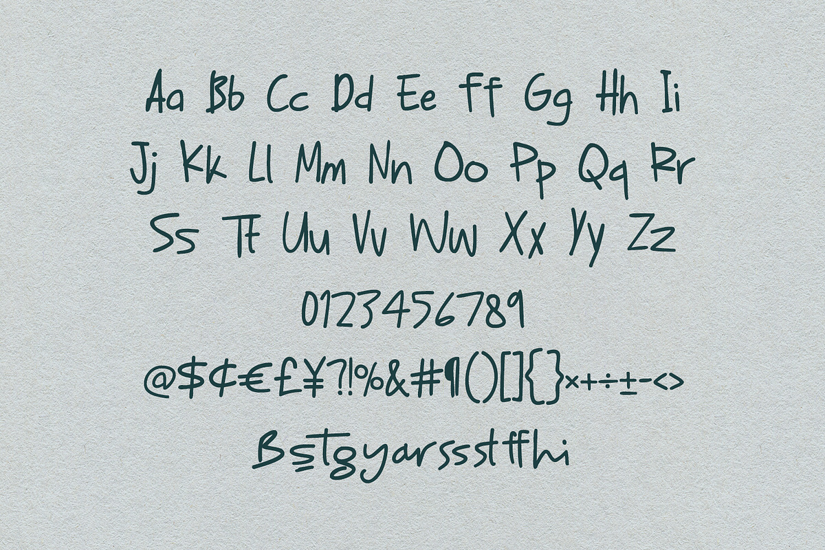 Barly Tengho Charming Casual Font, a Handwritten Font by Maulana Creative (Photo 6 of 6)