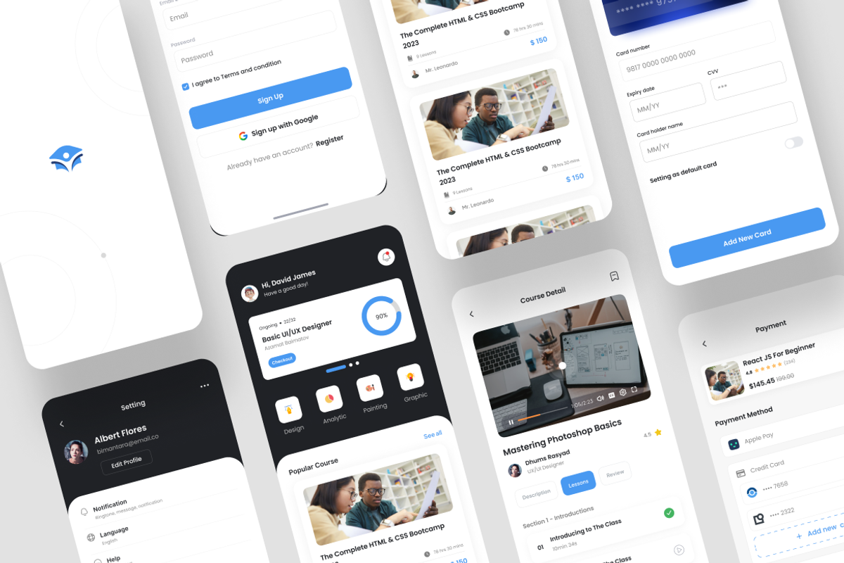 My Edu - Online Course App UI Kit, an UI Kit Template by iDoodle Studio (Photo 4 of 4)