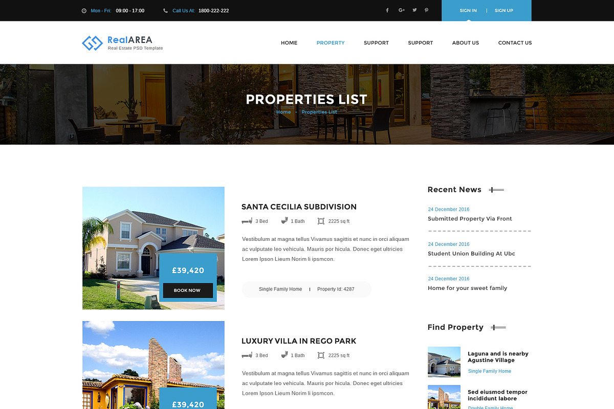 RealArea - Photoshop Template, a Websites & App Template by DigitalCenturySF (Photo 4 of 17)