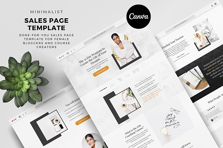 Minimalist Canva Sales Page Template, a Landing Page Template by The Blog Creative