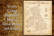 G.Britain & Ireland Illustrated Map, an Illustration by Pingebat (Thumbnail 1 of 4)