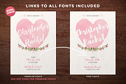 Watercolor Hearts Wedding Invitation, an Invitation Template by ShutterSweets (Thumbnail 2 of 4)