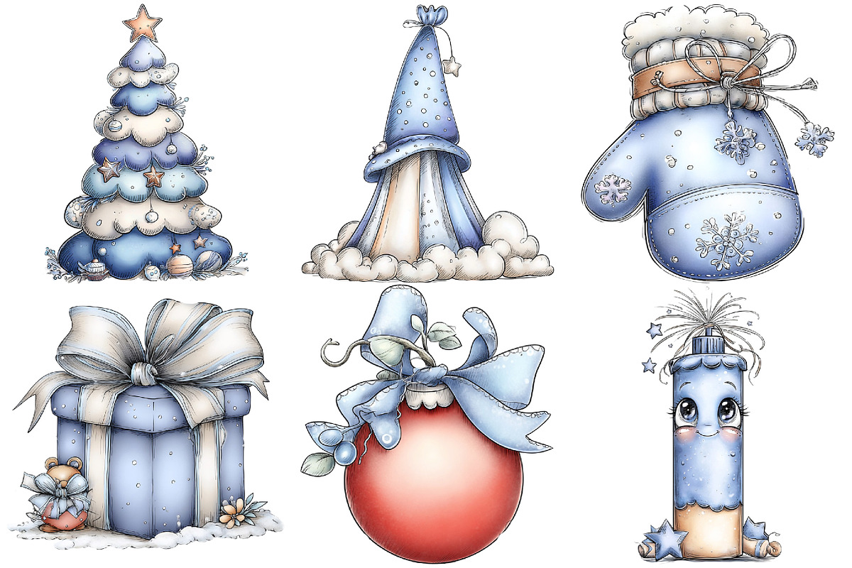Christmas Clipart Bundle, an Illustration by Pixels.Craft (Photo 6 of 6)