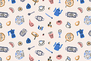 Breakfast food seamless patterns, a Pattern Graphic by Good Studio (Thumbnail 4 of 13)