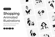 Animated Shopping Illustration Art, a Person Illustration by Prosymbols (Thumbnail 1 of 6)