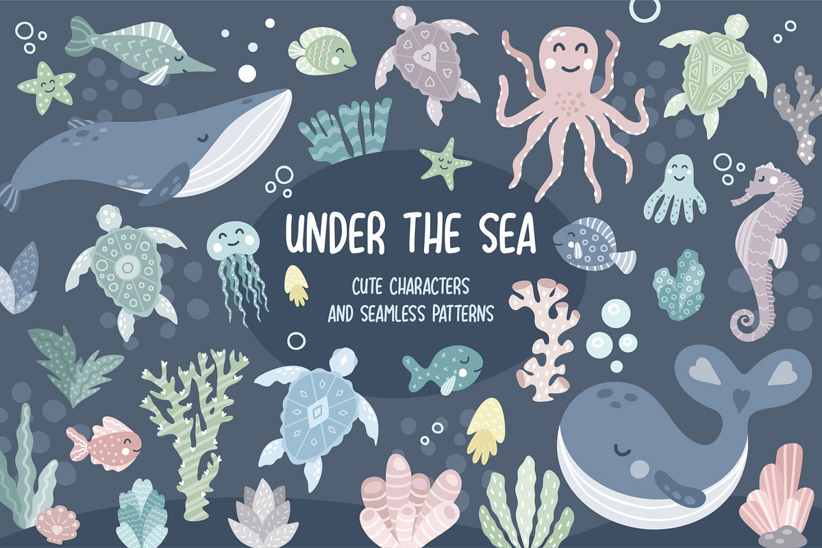 Under the sea, an Animal Illustration by LartGraphics (Photo 1 of 14)
