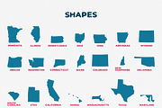 Set of 50 maps of USA States, an Education Illustration by Illustrationsforteachers (Thumbnail 4 of 5)