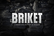 Briket, a Sans Serif Font by khurasan (Thumbnail 1 of 5)