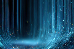 Abstract blue light streaks digital, a Photo by Pixeness Studio