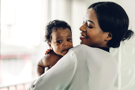 Portrait of enjoy happy love family african american mother play, a Person Photo by Art_Photo