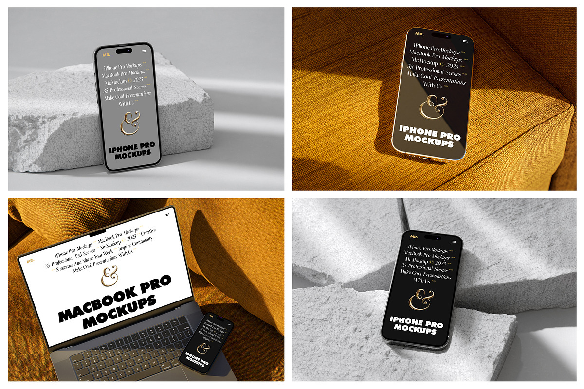 Device Mockups - iPhone and MacBook, a Mac Mockup by Mr.Mockup™ (Photo 6 of 16)