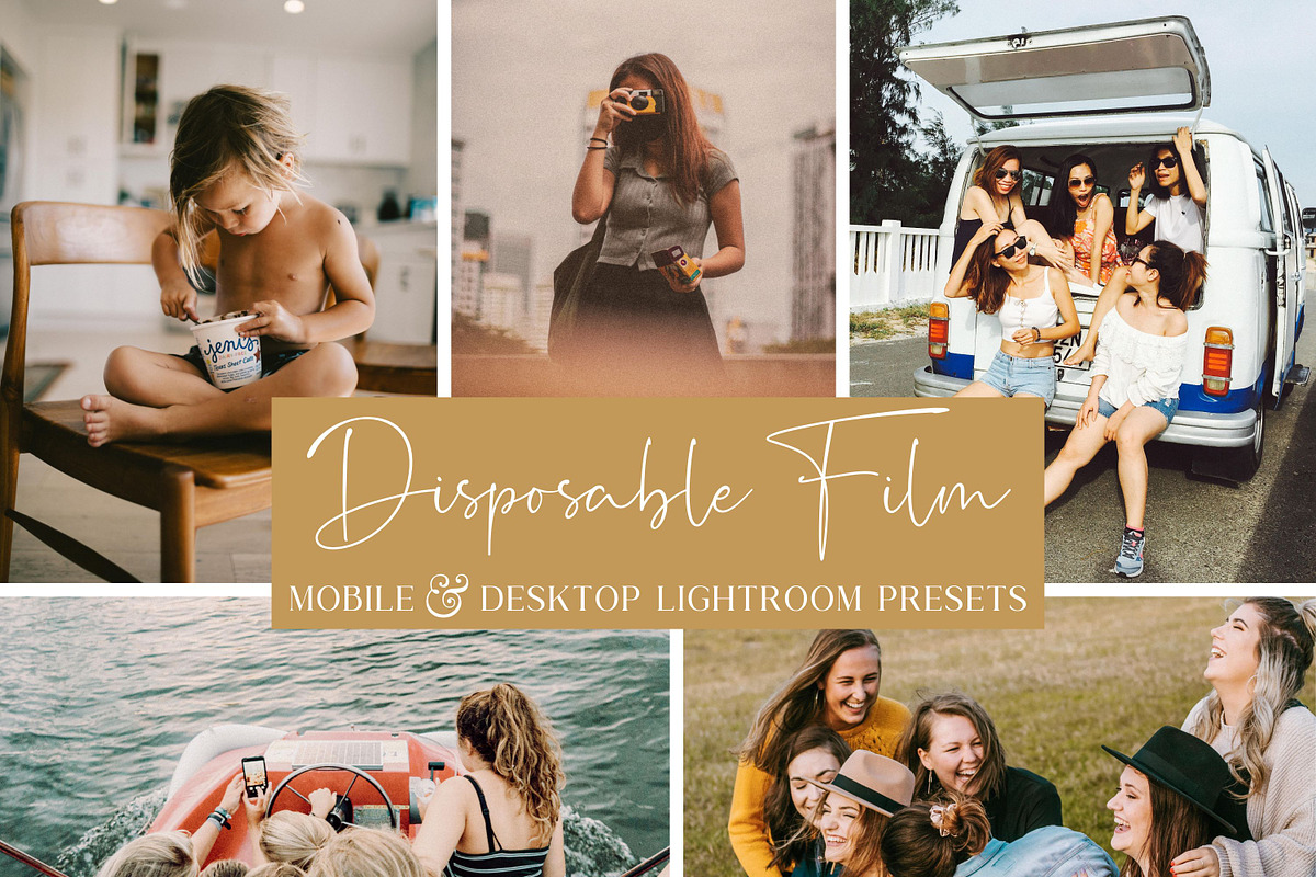 DISPOSABLE CAMERA LIGHTROOM PRESETS, a Brushes & More by Emma Kate Creative (Photo 1 of 10)