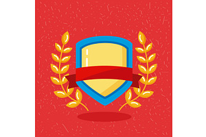 wreath and shield, an Object Illustration by studiogstock