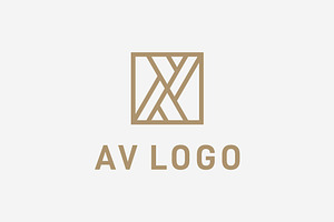 Luxury AV Monogram Logo Design, a Branding & Logo Template by yanuart