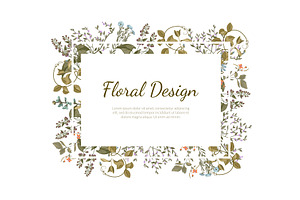 Elegant Floral Design Rectangular