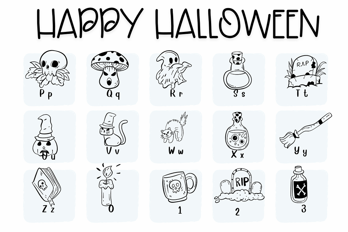 Happy Halloween | Symbols Fonts, a Symbol Font by Sirinart (Photo 5 of 11)