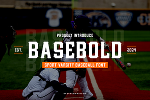 Basebold Sport Varsity Baseball Font