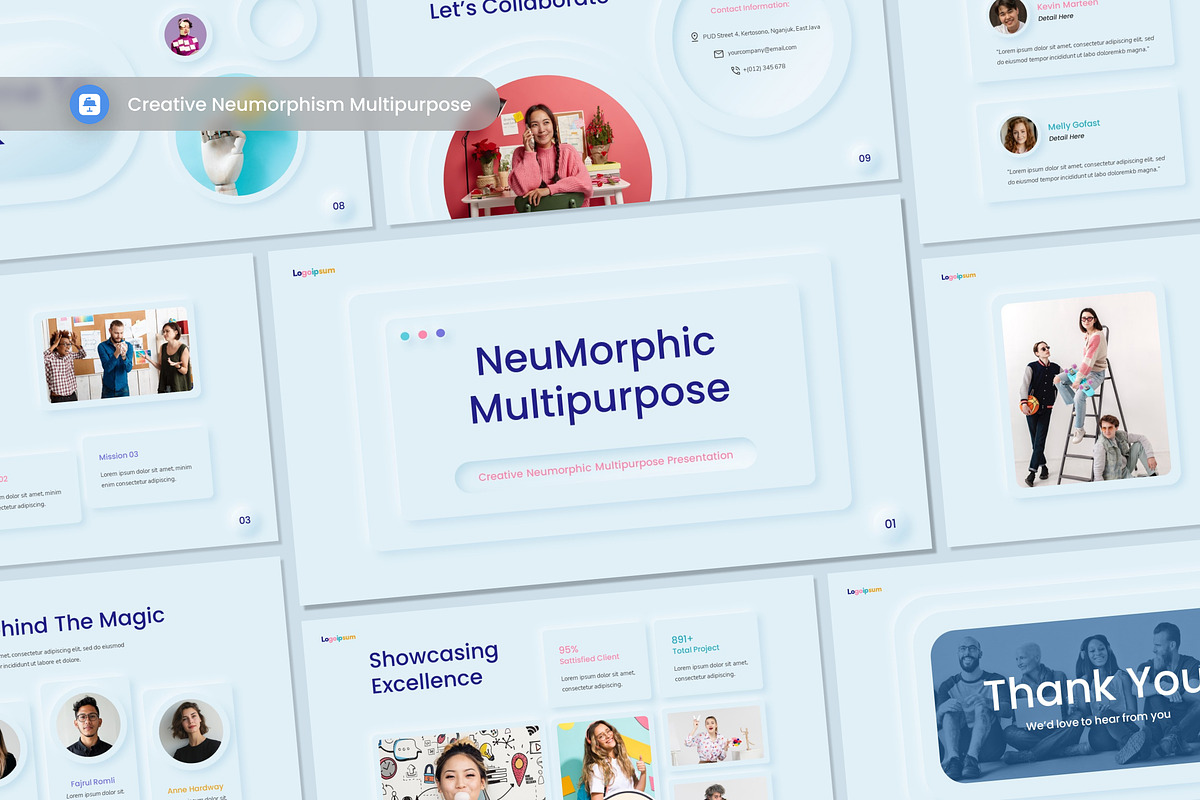 Neumorphism Multipurpose Keynote, a Presentation Template by Antstheme (Photo 1 of 2)