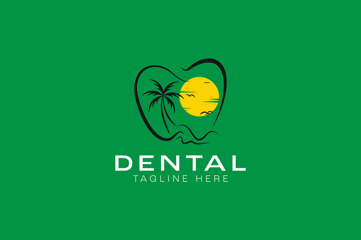 Dental Logo Abstract Sunset Beach, a Branding & Logo Template by Signatoro (Photo 2 of 3)