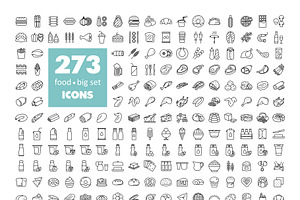 273 Big Food Outline Icon Set, an Outline Icon by Nasik-Nosik