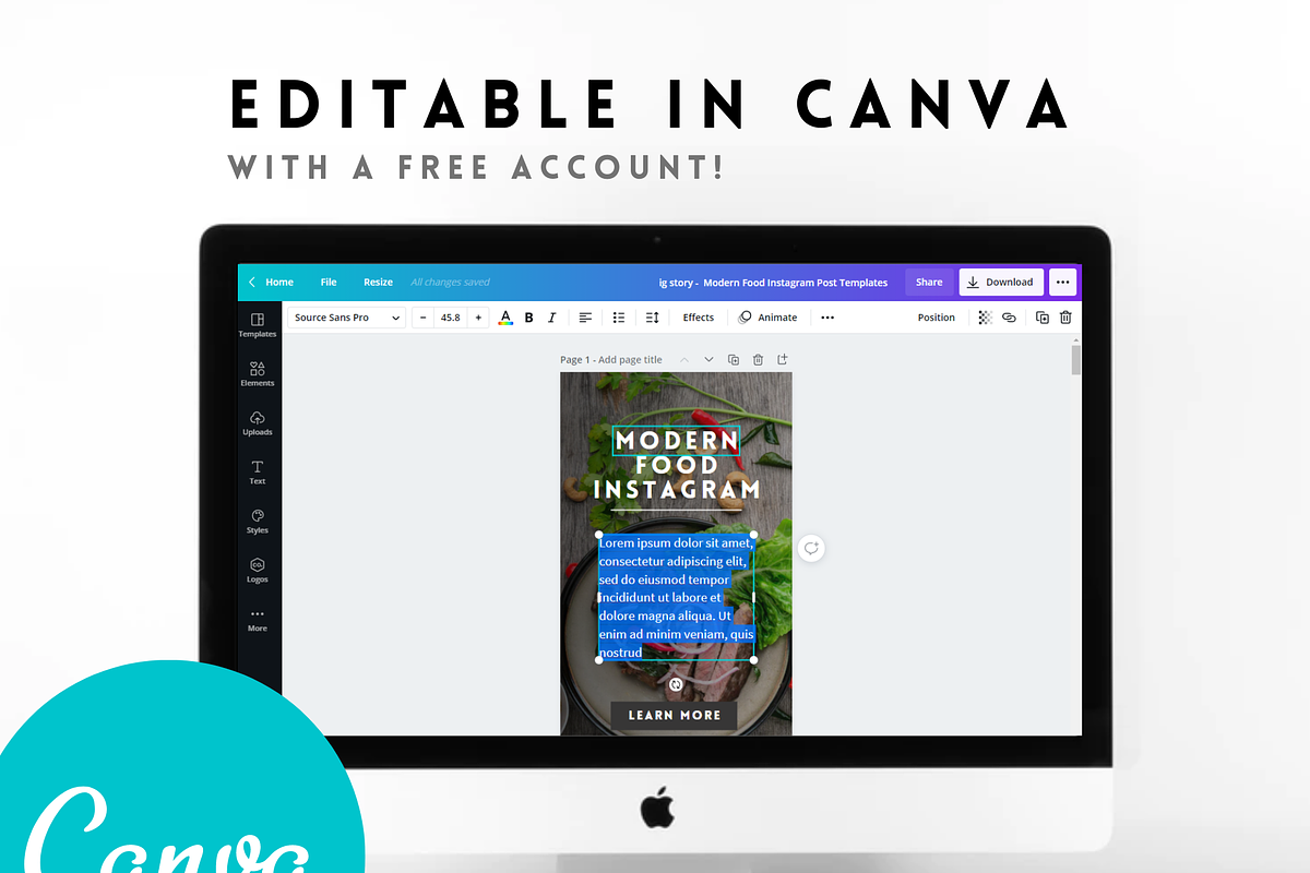 Modern Food Instagram Story Template, a Social Media Template by Minva Themes (Photo 3 of 4)