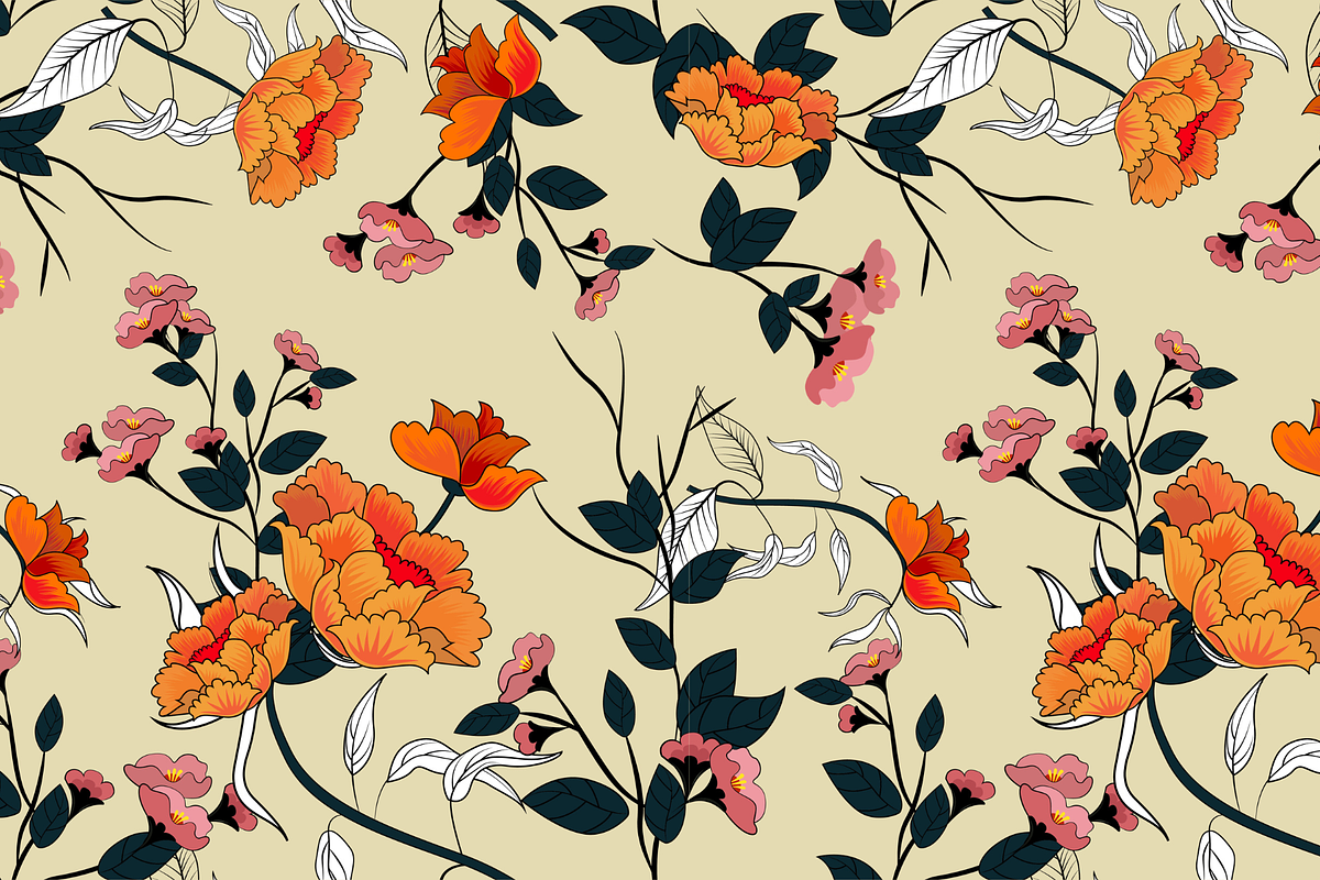 Seamless Luxurious Floral Patterns, a Pattern Graphic by ThePhoton (Photo 3 of 19)