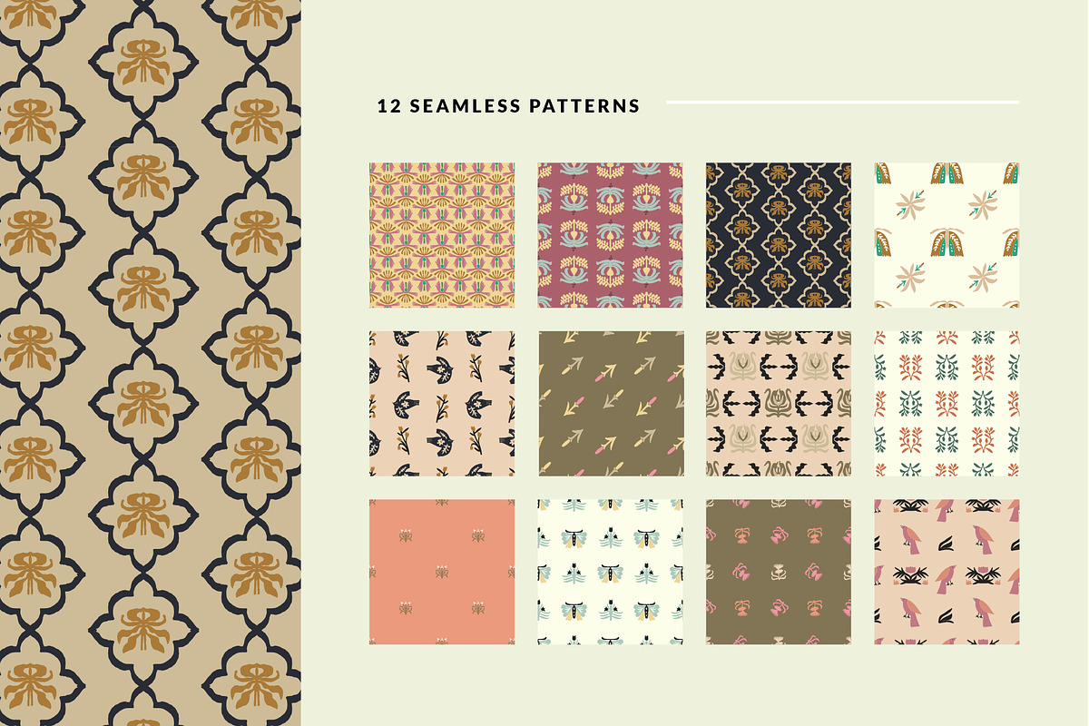 Folk Art Clipart | Art Nouveau Set, a Decorative Illustration by Favete Art (Photo 8 of 19)