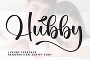 Hubby | Script Font, a Handwritten Font by Scratchones (Thumbnail 1 of 9)