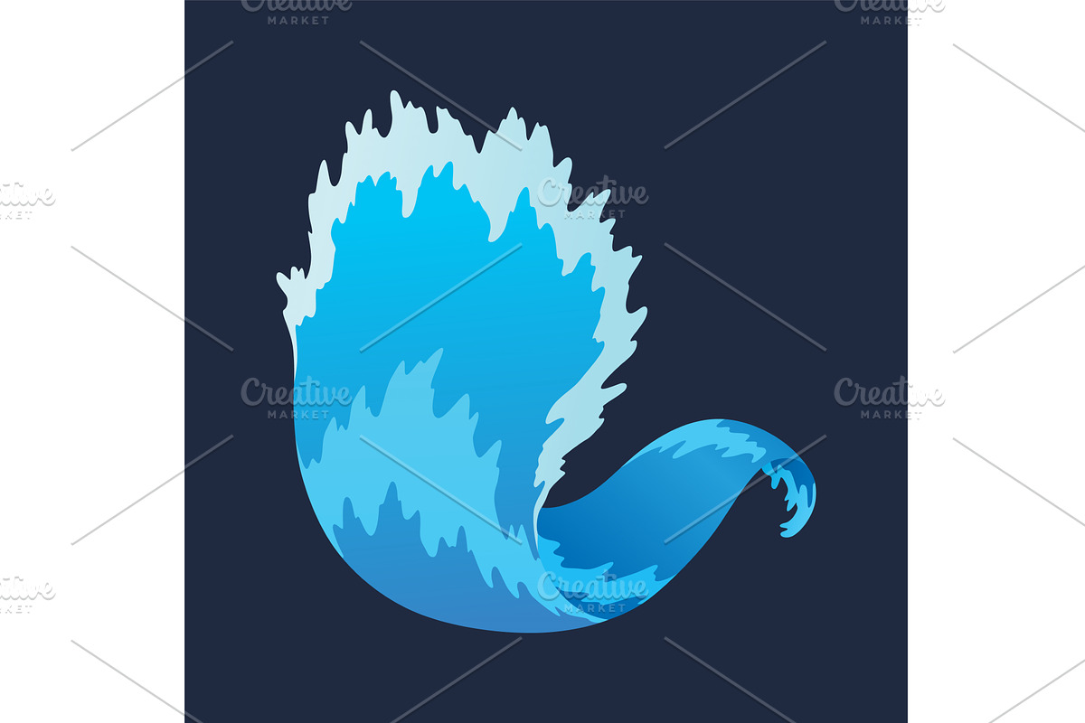 Water splashe. Fluid flow, an Illustration by Things for designers
