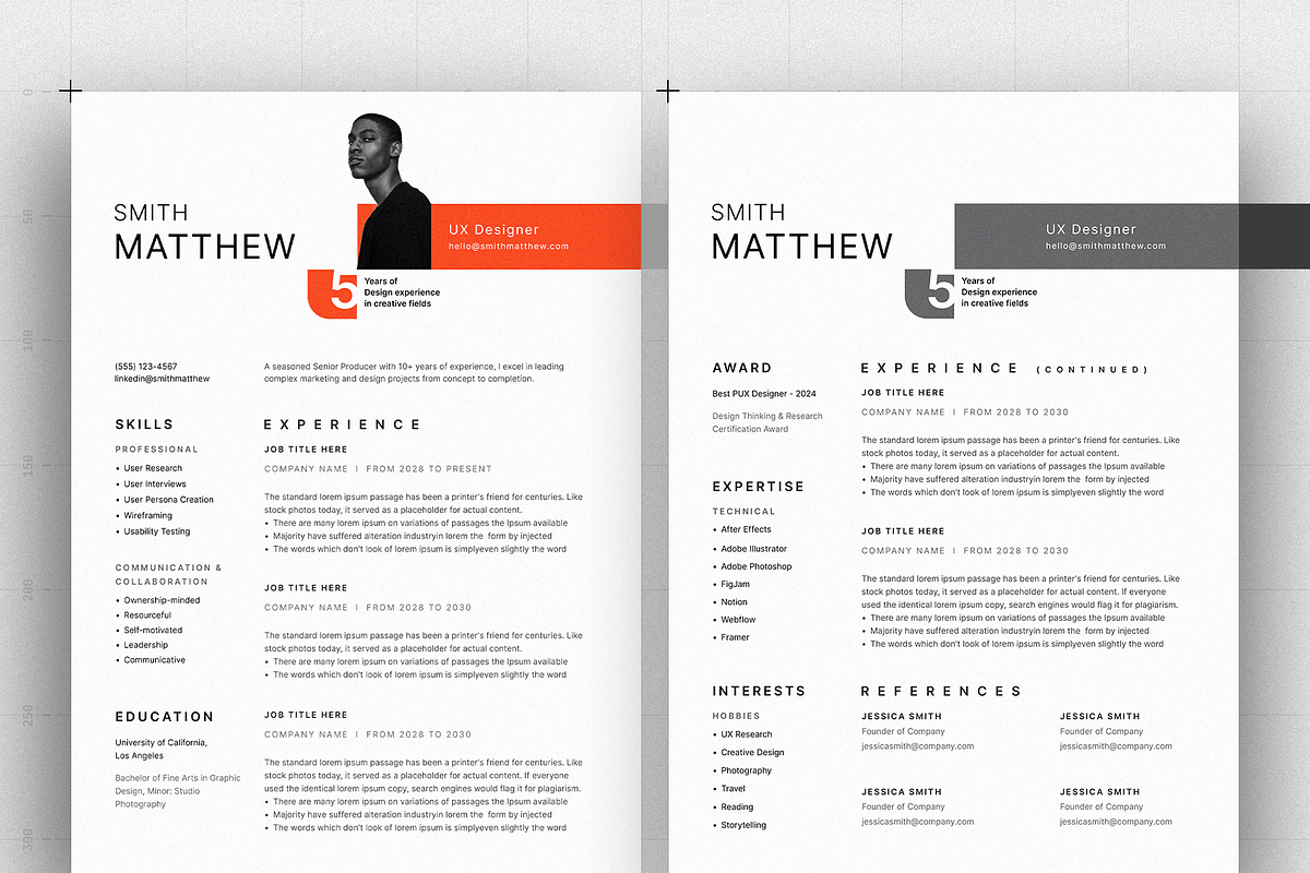 Resume/CV, a Resume Template by Reuix Studio (Photo 4 of 5)