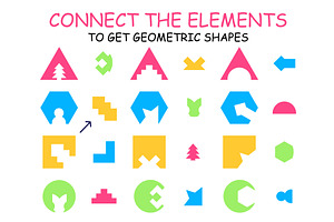 Geometrical education child game, an Education Illustration by Valerie Bodnar