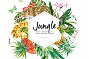 Jungle, Luxurious Cliparts & more!, a Pattern Graphic by Pink Linen (Thumbnail 1 of 11)