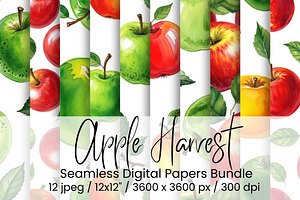 Watercolor Apple Seamless