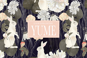 Yume, Luxury Floral Bunny Pattern