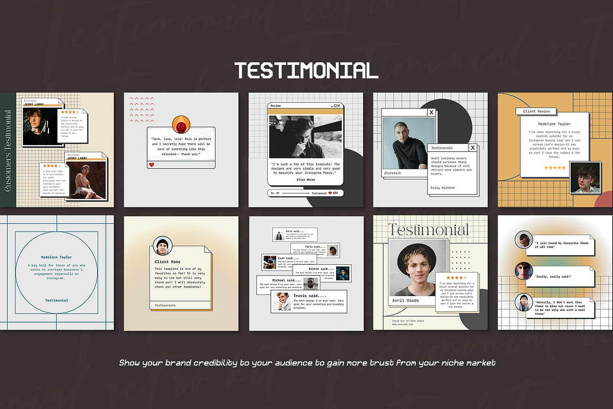 Instagram Engagement Retro CANVA, a Social Media Template by Analogi Studio (Photo 10 of 24)