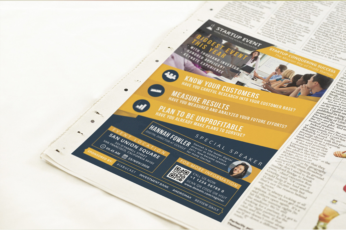 Startup Event Flyer Template, a Flyer Template by Affantjie Photowork (Photo 6 of 6)