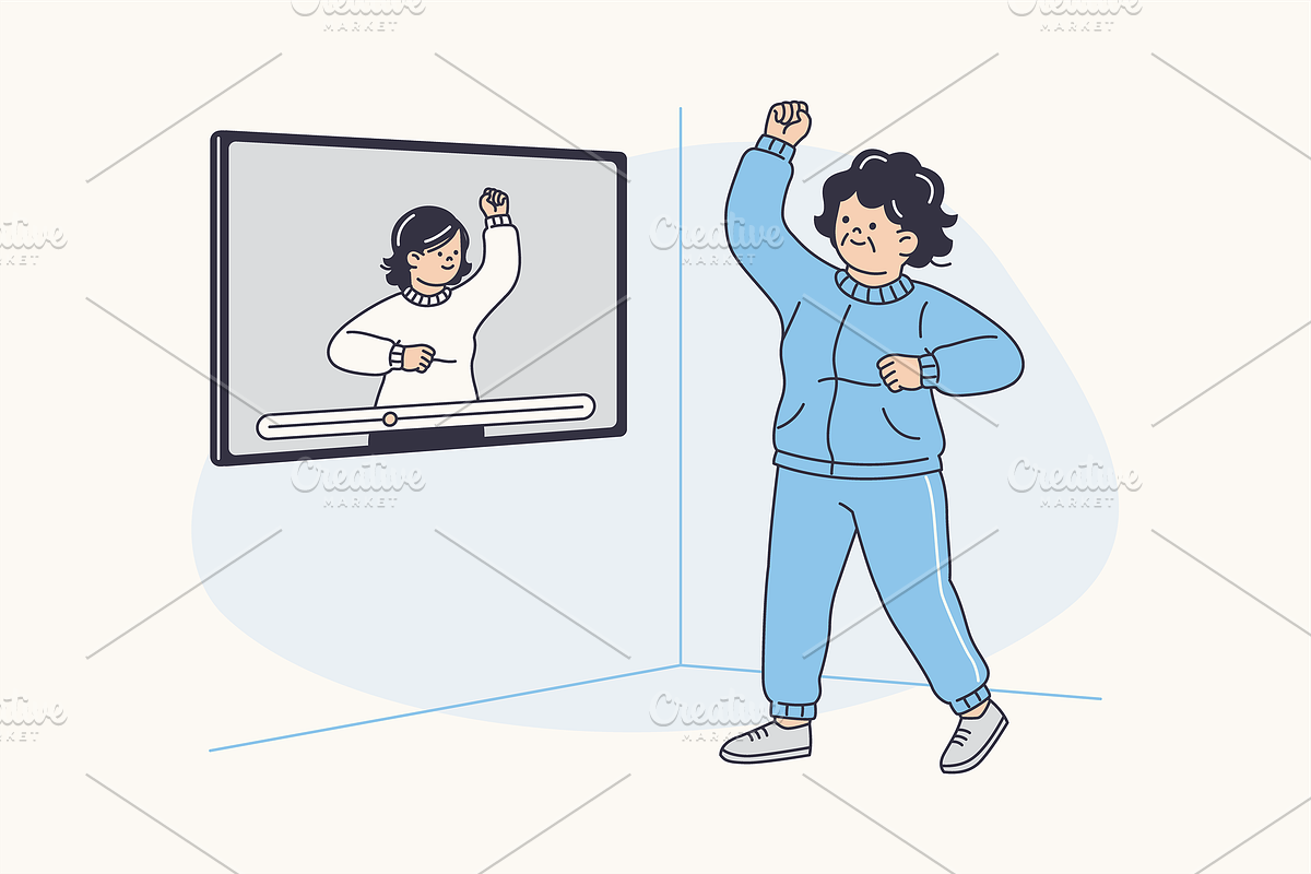 Connected Safe Seniors Illustration, an Object Graphic by Jump Studio (Photo 10 of 12)