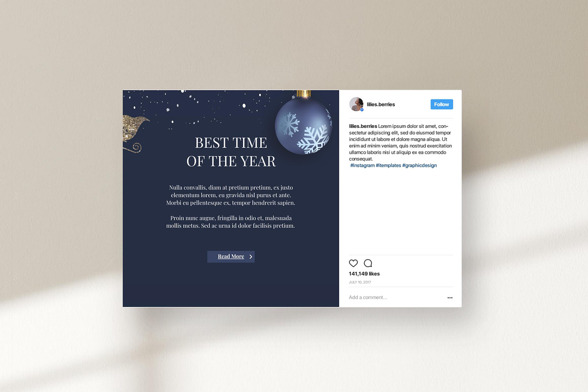 Christmas Instagram Puzzle template, a Social Media Template by LiliesandBerries (Photo 12 of 13)