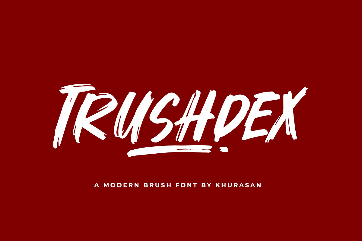 Trushdex, a Script Font by khurasan