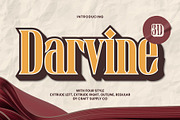 Darvine 3D, a Serif Font by Craft Supply Co. (Thumbnail 1 of 8)